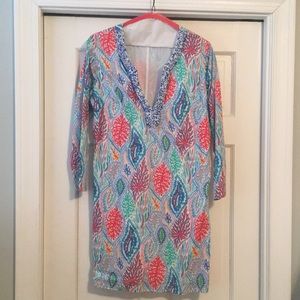 Lilly Pulitzer beaded coral dress